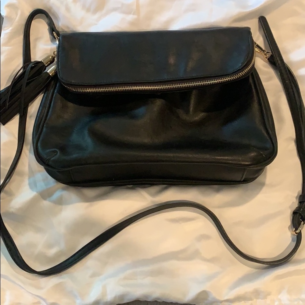 Large black crossbody bag